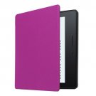 For Amazon Kindle Oasis Purple Custer Leather Case with 3 fold holder