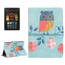 For Amazon Kindle Paperwhite 2 Owl Leather Case with Holder & Card Slots