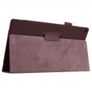 For Amazon Fire HD 10 Coffee Litchi Flip Leather Case with Holder