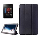 For Amazon Fire HD 10 Black Karst Flip Leather Case with 3 Fold Holder