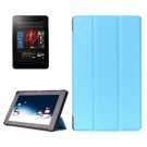 For Amazon Fire HD 10 Blue Karst Flip Leather Case with 3 Fold Holder