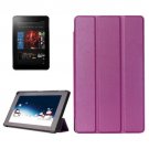 For Amazon Fire HD 10 Purple Karst Flip Leather Case with 3 Fold Holder