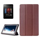 For Amazon Fire HD 10 Brown Karst Flip Leather Case with 3 Fold Holder