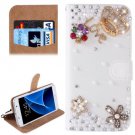 For Galaxy S7 Diamond Crown Pattern Leather Case with Magnetic Buckle