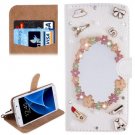 For Galaxy S7 Diamond Dresser Pattern Leather Case with Magnetic Buckle