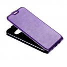 For Galaxy S7 Purple Flip Leather Case with Card Slot & Photo Frame