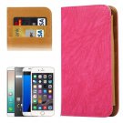 For Galaxy S7 Magenta Wallet Style Flip Leather Case with Photo Frame