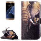 For Galaxy S7 Rilievo Elephant Leather Case with Magnetic Buckle & Card Slot
