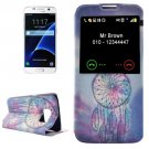 For Galaxy S7 Dreamcatcher Leather Case with Call Display ID & Holder