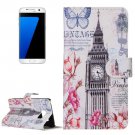 For Galaxy S7 Tower Pattern Leather Case with Holder & Card Slots & Wallet