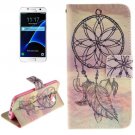 For Galaxy S7 Windbell Pattern Leather Case with Holder, Card Slots & Wallet