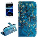 For Galaxy S7 Blossom Pattern Leather Case with Holder, Card Slots & Wallet