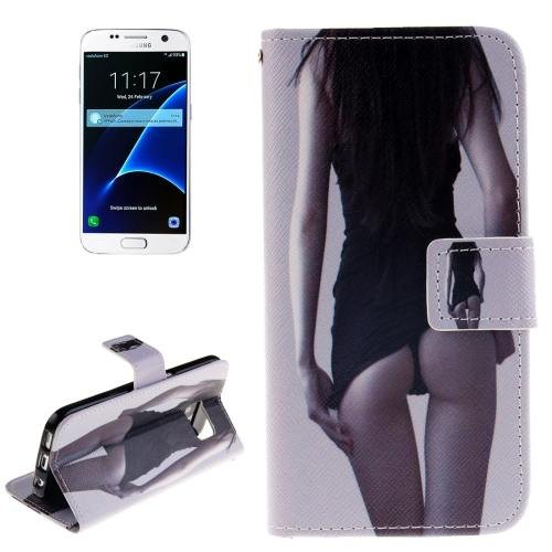 For Galaxy S7 Sexy Pattern Leather Case with Holder, Card Slots & Wallet