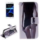 For Galaxy S7 Sexy Pattern Leather Case with Holder, Card Slots & Wallet