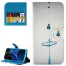For Galaxy S7 drop Pattern Leather Case with Holder, Card Slots & Wallet