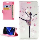 For Galaxy S7 Lady Diamond Leather Case with Holder, Wallet & Card Slots