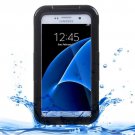 For Galaxy S7 IPX8 Black Transparent Waterproof Protective Case with Lanyard