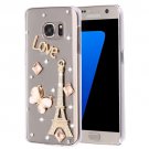 For Galaxy S7 Diamond Encrusted Pearl Tower Pattern Plastic Case