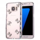 For Galaxy S7 Diamond Encrusted Bowknots Pattern PC Case Back Cover