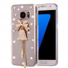 For Galaxy S7 Diamond Encrusted Christmas Pattern PC Case Back Cover