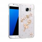 For Galaxy S7 Fevelove Diamond Incrusted Girl Pattern PC Case Back Cover