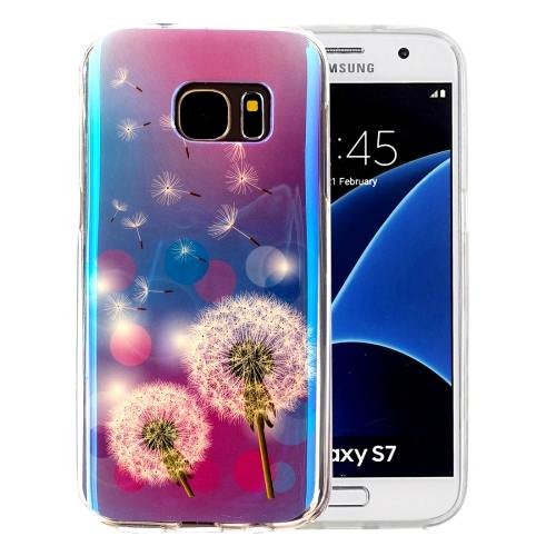 For Galaxy S7 IMD Dandelions Pattern Blu-ray Soft TPU Protective Case