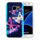 For Galaxy S7 IMD Butterfly Pattern Blu-ray Soft TPU Protective Case
