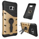 For Galaxy S7 Gold Rotating Spin Tough Armor TPU+PC Case with Holder