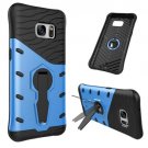 For Galaxy S7 Blue Rotating Spin Tough Armor TPU+PC Case with Holder