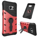 For Galaxy S7 Red Rotating Spin Tough Armor TPU+PC Case with Holder