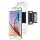 For Galaxy S7 White Sport Armband with Detachable Premium Silicone Case