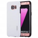 For Galaxy S7 White Motomo Brushed Texture Metal + TPU Protective Case