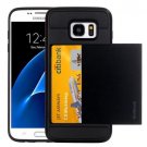 For Galaxy S7 Black Verus Slide Style TPU + PC Case with Card Slot