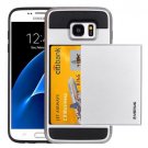 For Galaxy S7 Silver Verus Slide Style TPU + PC Case with Card Slot