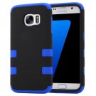 For Galaxy S7 Dark Blue Shock-resistant Silicone + PC Protective Case