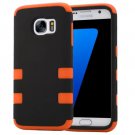 For Galaxy S7 Orange Shock-resistant Silicone + PC Protective Case