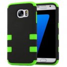 For Galaxy S7 Green Shock-resistant Silicone + PC Protective Case
