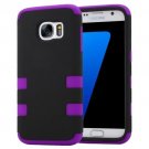 For Galaxy S7 Purple Shock-resistant Silicone + PC Protective Case