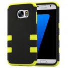For Galaxy S7 Yellow Shock-resistant Silicone + PC Protective Case