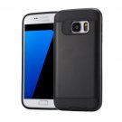 For Galaxy S7 Black Verus Brushed Texture PC + TPU Protective Case