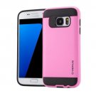 For Galaxy S7 Pink Verus Brushed Texture PC + TPU Protective Case
