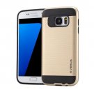 For Galaxy S7 Gold Verus Brushed Texture PC + TPU Protective Case