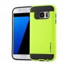 For Galaxy S7 Light Green Verus Brushed Texture PC + TPU Protective Case