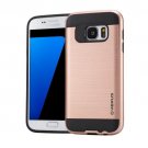 For Galaxy S7 Rose Gold Verus Brushed Texture PC + TPU Protective Case