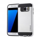 For Galaxy S7 Silver Verus Brushed Texture PC + TPU Protective Case