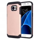 For Galaxy S7 Rose Gold TPU + PC Armor Combination Case