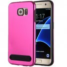 For Galaxy S7 Magenta MOTOMO Armor Metal + TPU Protective Case