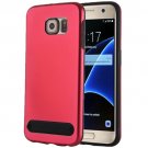 For Galaxy S7 Red MOTOMO Armor Metal + TPU Protective Case