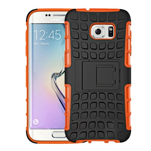 For Galaxy S7 Orange Tire Combination Case with Separable Black Holder