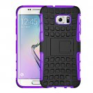 For Galaxy S7 Purple Tire Combination Case with Separable Black Holder